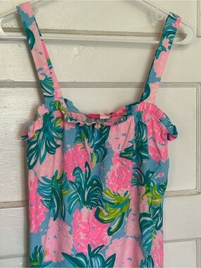 Lilly Pulitzer Pink and Blue Floral Tank Top